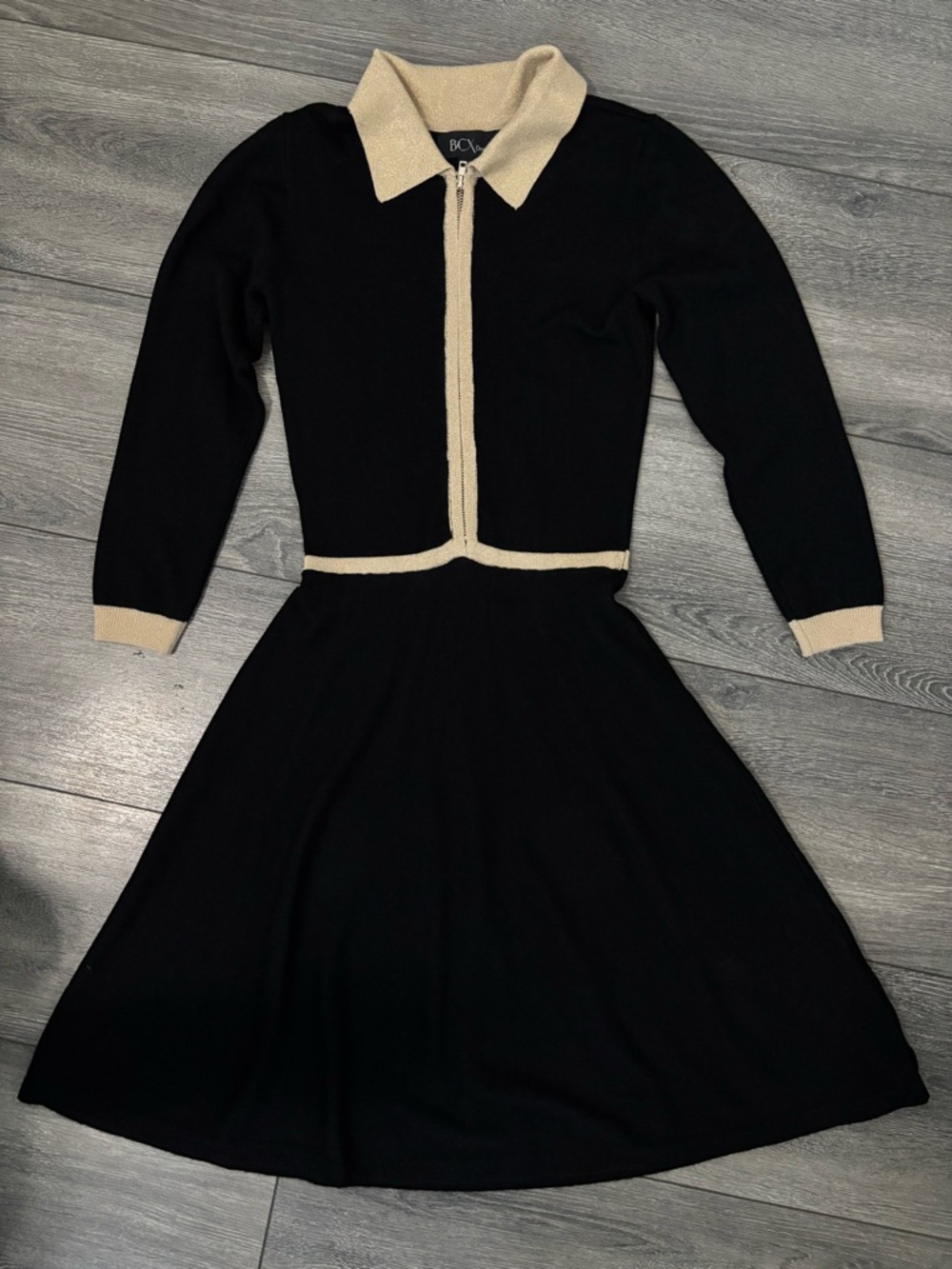 BCX dress | Black Dress with Gold Trim